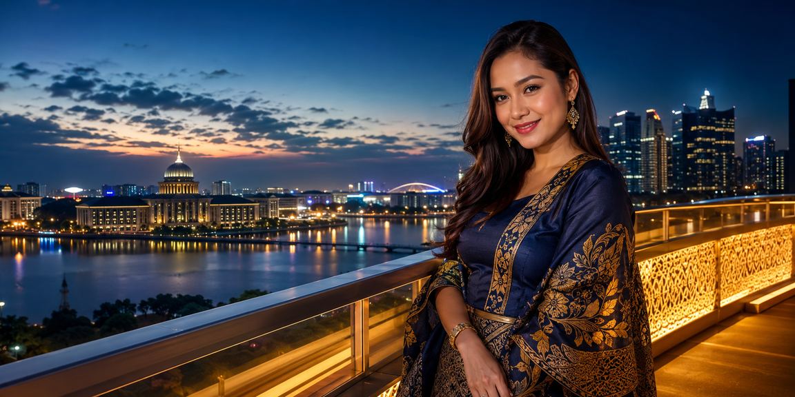 Batik-themed casino entertainment in Putrajaya with a festive atmosphere